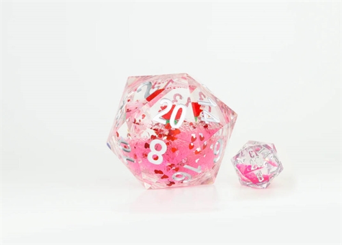 Valentine Rose - 54mm Snowglobe D20 - Rollespilsterninger - Sirius Dice